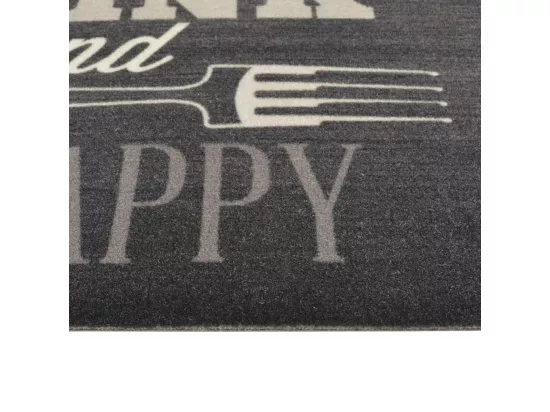 Tapis de cuisine lavable impression cuisine noir 60x180 cm