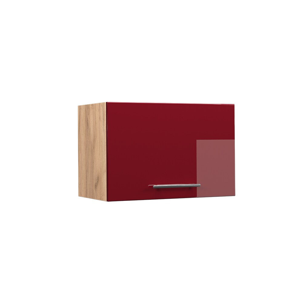 Vicco Hängeschrank Küchenschrank Küchenmöbel Fame-Line Eiche Rot Bordeaux modern 60 cm Küche Einbauküche Hängeschrank Klapptür Dunstabzugshaube Küchenzeile Hochglanz