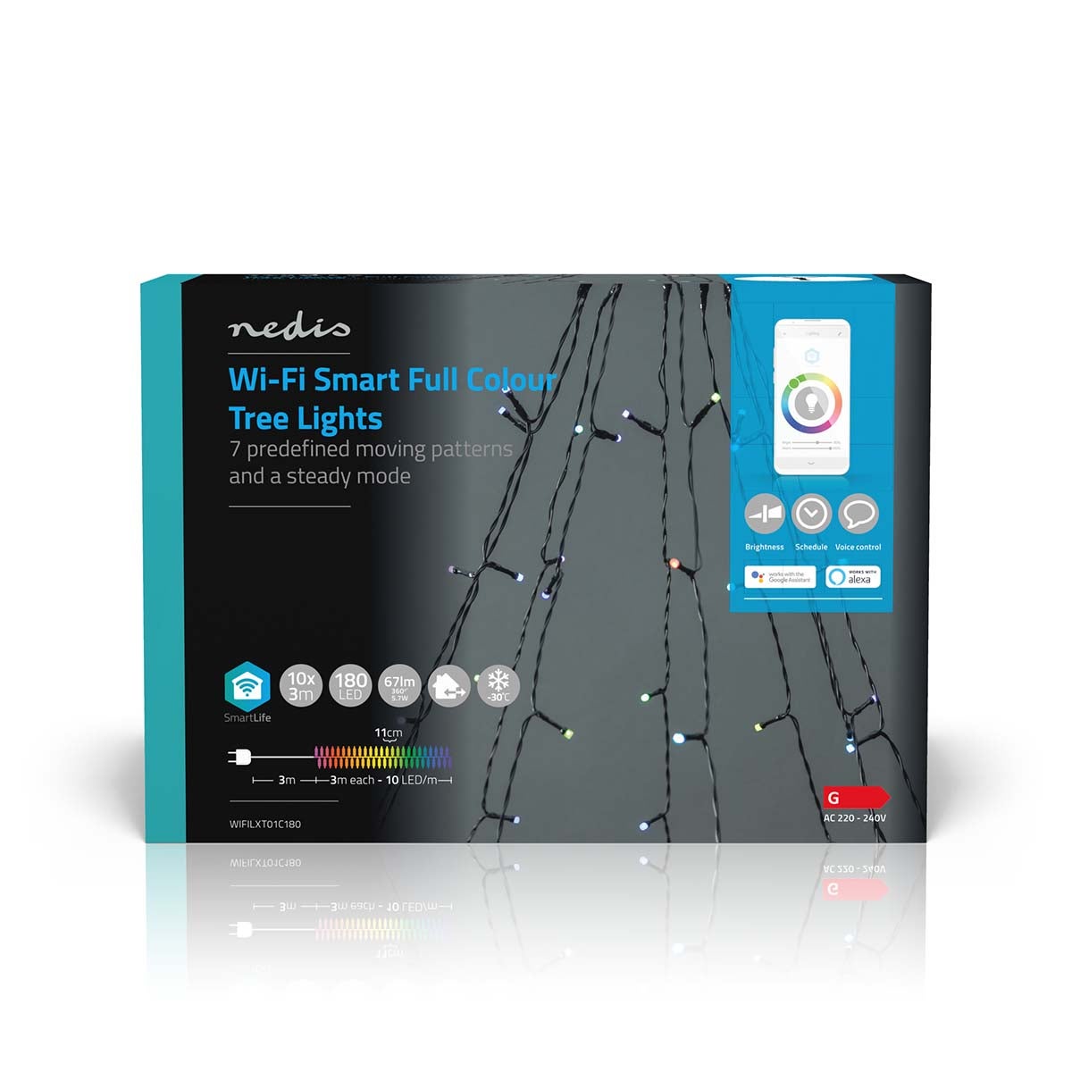 Nedis SmartLife Decoratieve LED iOS/Android 10x2 meter 180 LED's RGB