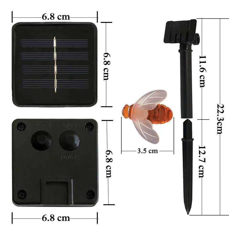 (6.5m) 30 LED's Deko Solar Lichterkette Bienen Outdoor Beleuchtung IP44 - Warmweiss
