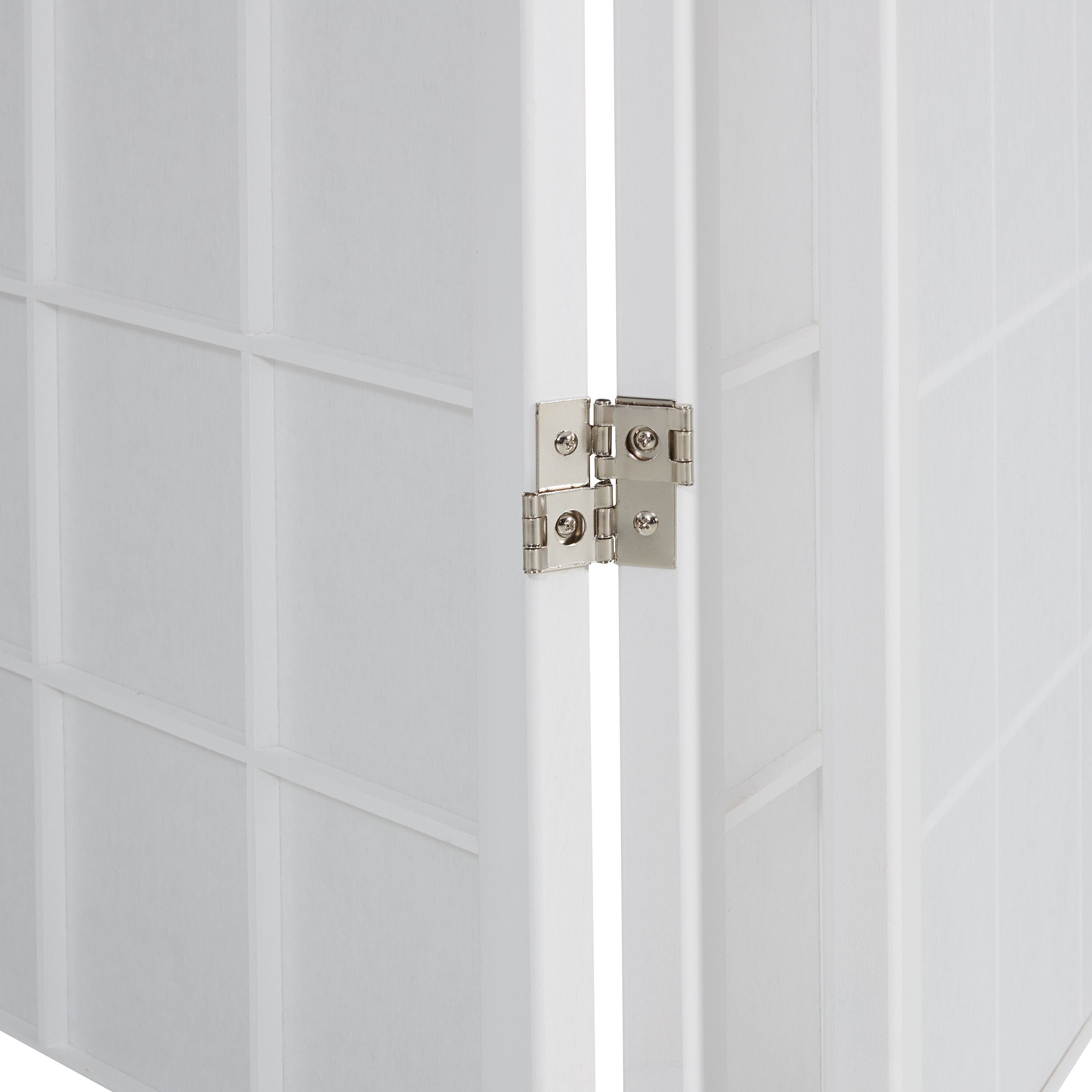 KRISTA Paravent - Weiss / B: 132.0 cm x T: 2.0 cm x H: 178.5 cm