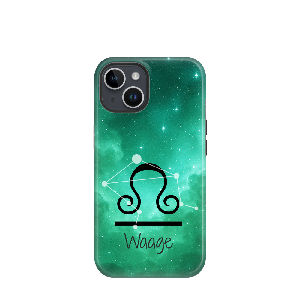 iPhone 14 Hybrid (Kunststoff / Gummi) Hülle Waage 2 - Grün