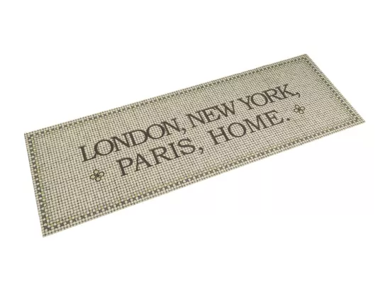 Tapis de cuisine lavable imprimé Home capitales 45x150 cm