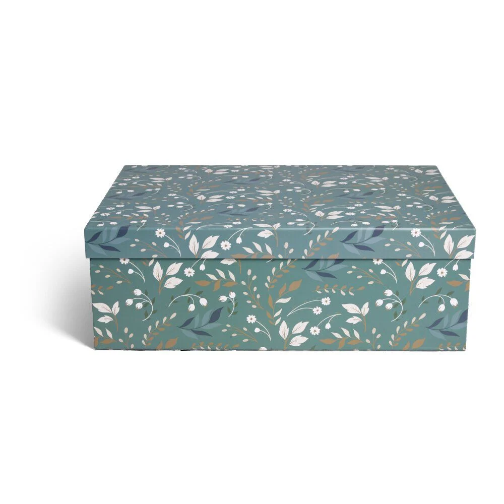 Boîte carton décorée 28x19,5xH10,8cm - 2 modèles