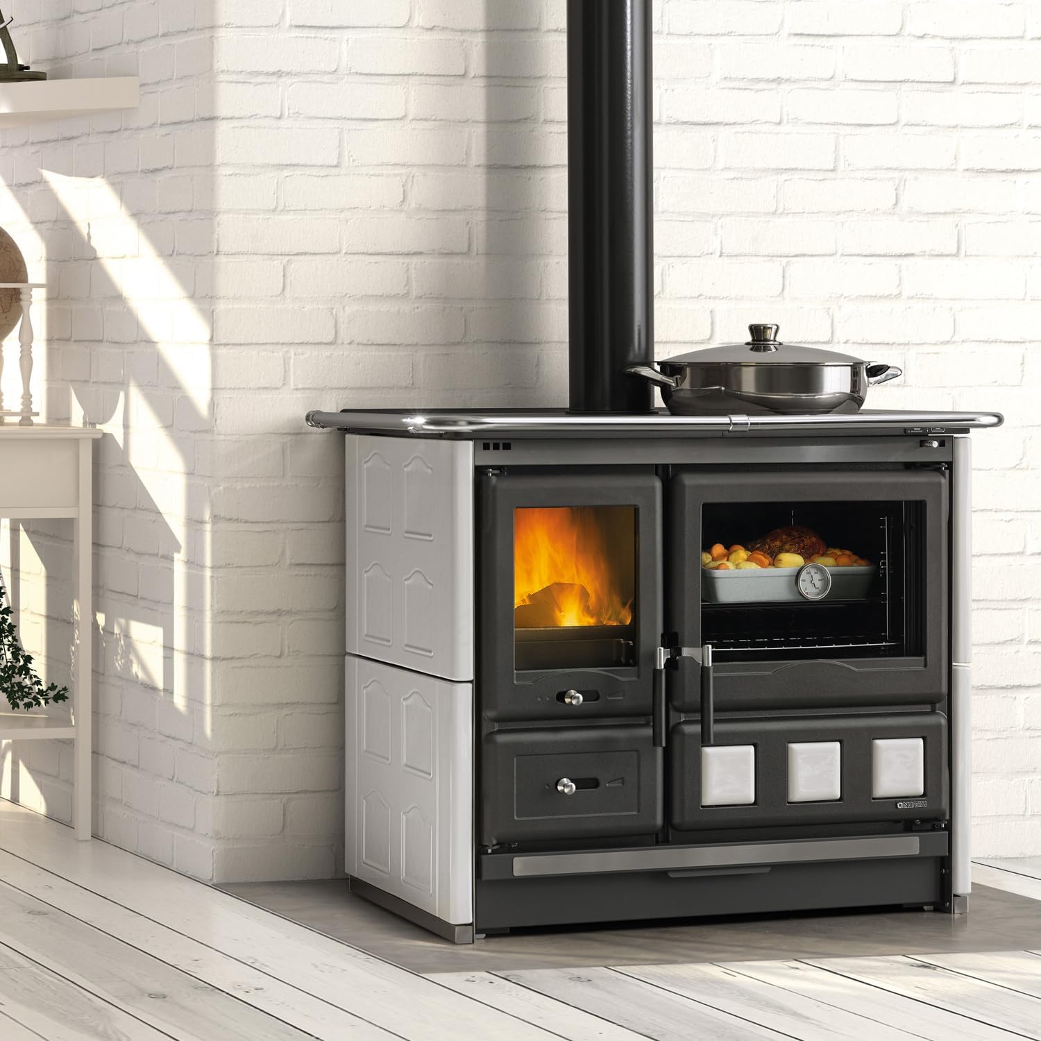 La Nordica Küchenofen | Rosa XXL 5.0 Majolika | weiß | 11 kW