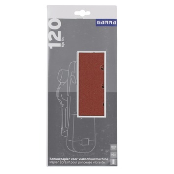 GAMMA schuurpapierk120 fase115x280 blauw 10