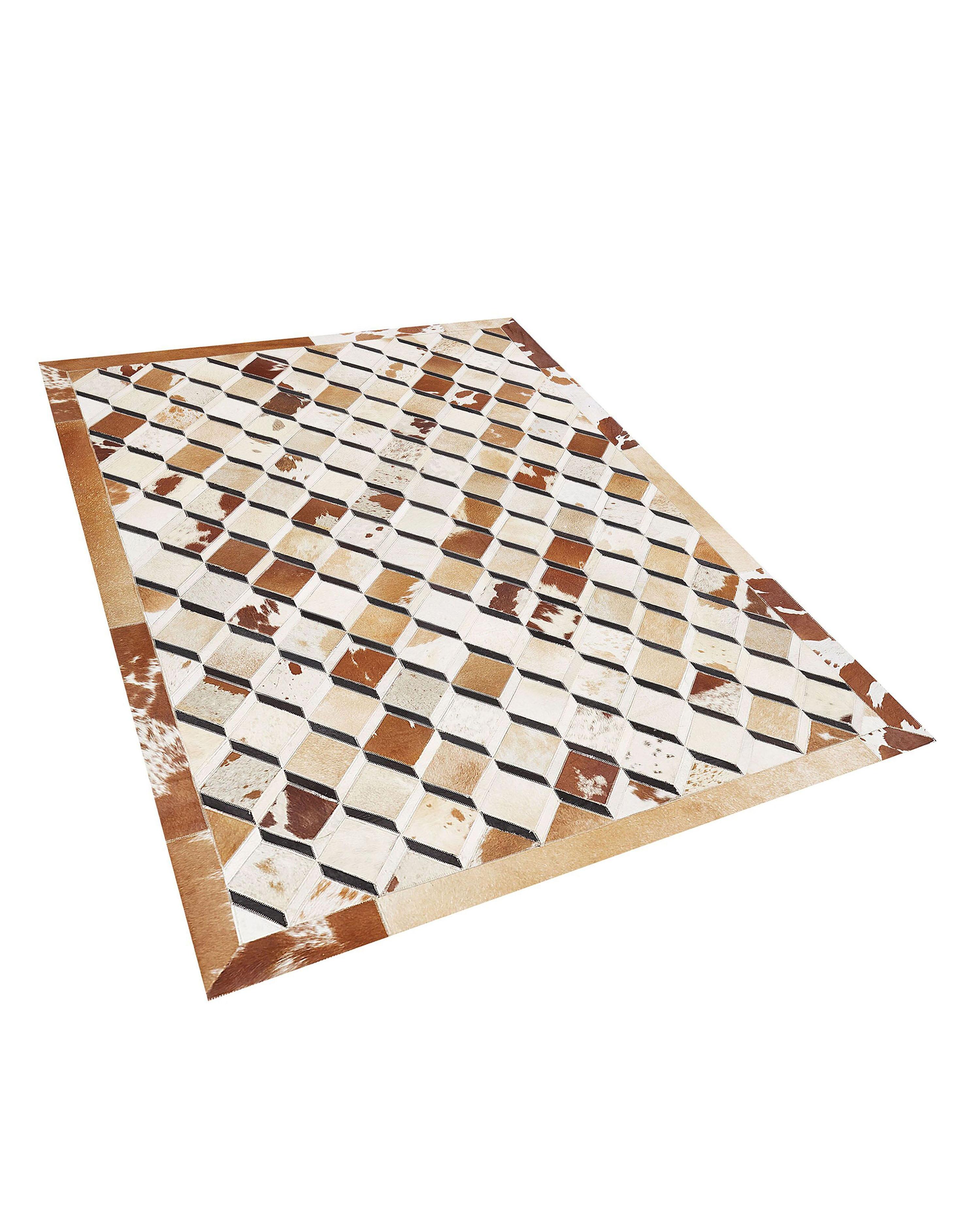 Vloerkleed SERINOVA Bruin 160 x 230 cm Leer