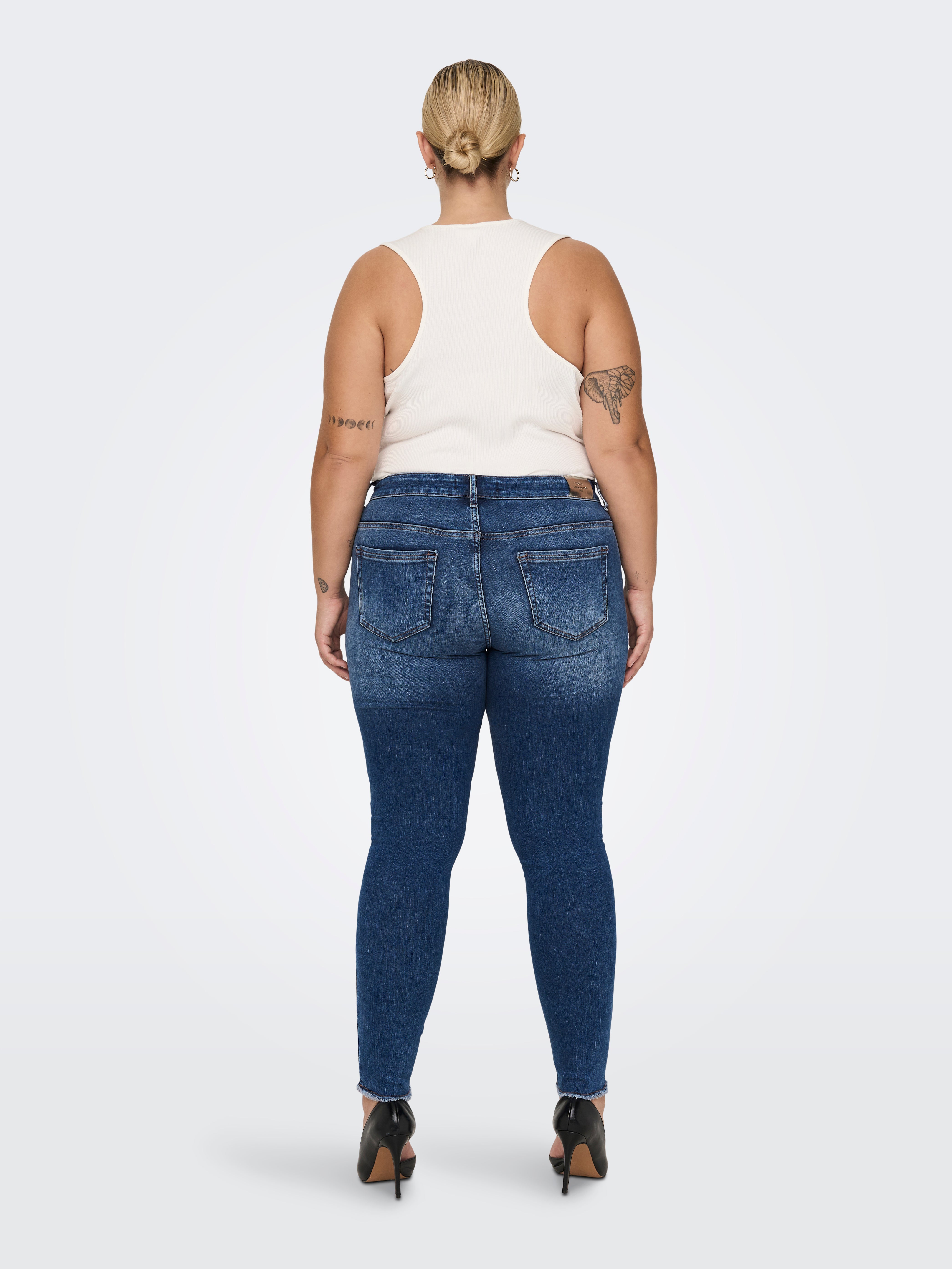 CARWILLY Skinny Fit Jeans Dark Blue Denim