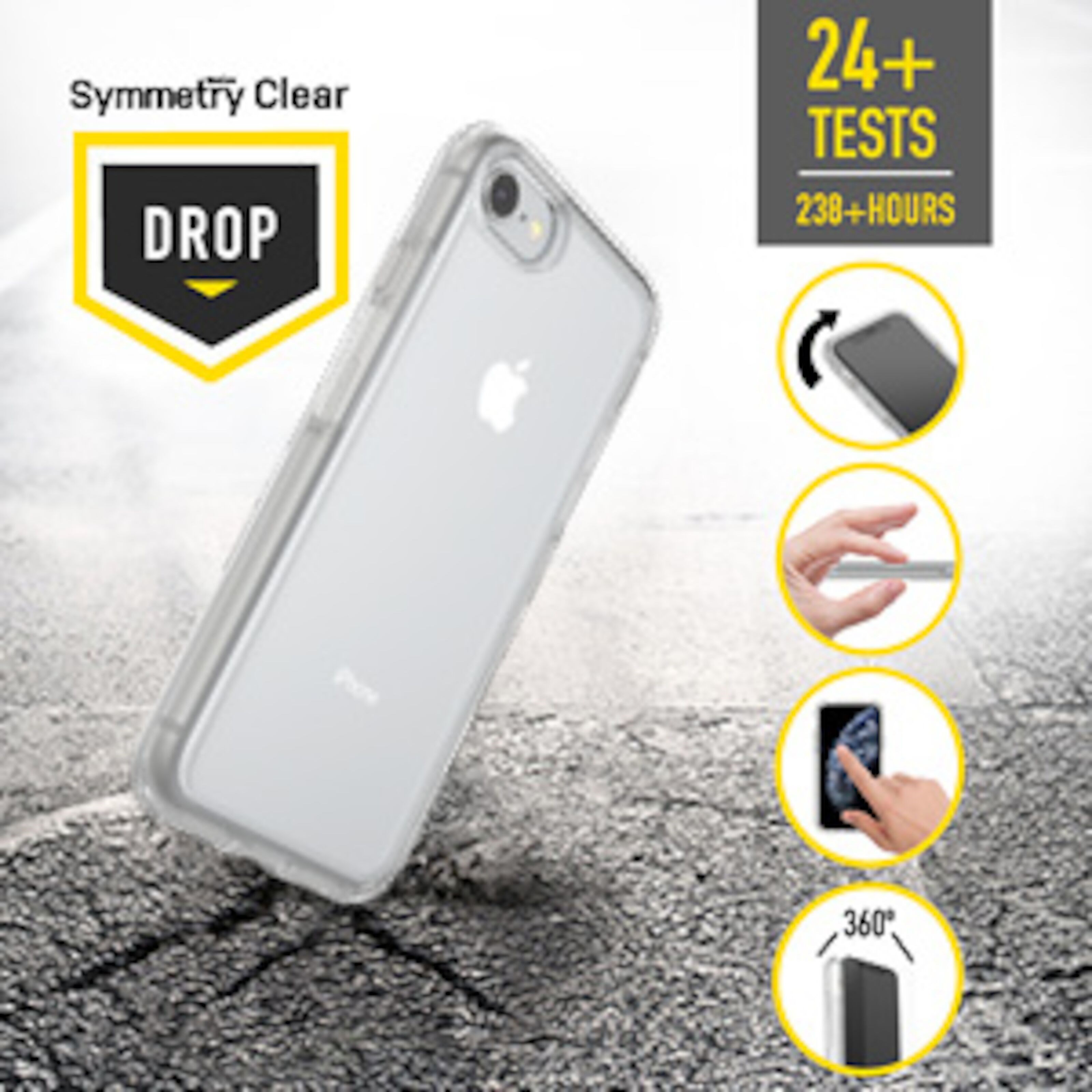 Otterbox Symmetry Robust deksel for iPhone 6, 6s, 7, 8, SE Gjennomsiktig