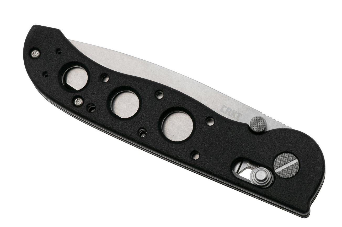 CRKT M16 Crossbar Lock Tanto M16-02X Stonewashed D2, Black Grivory, zakmes, Kit Carson design