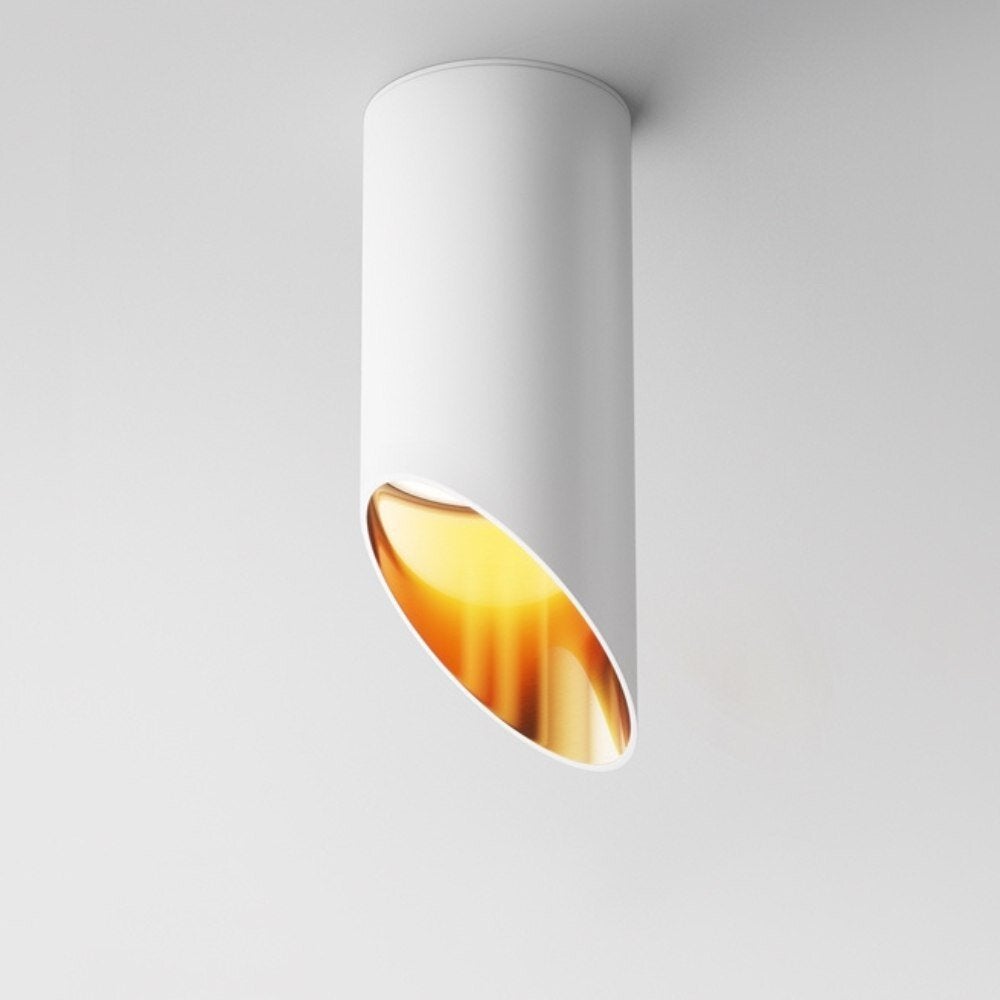 Lipari plafondlamp opbouw in wit en goud GU10 150mm