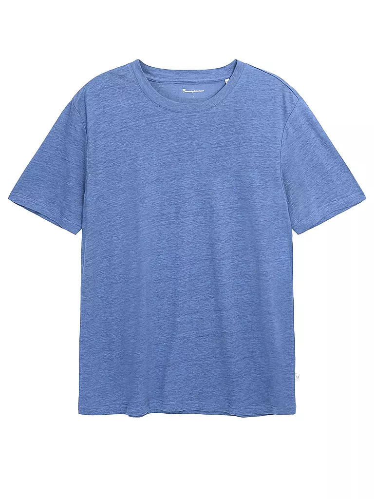 KNOWLEDGE COTTON APPAREL Leinen T-Shirt blau