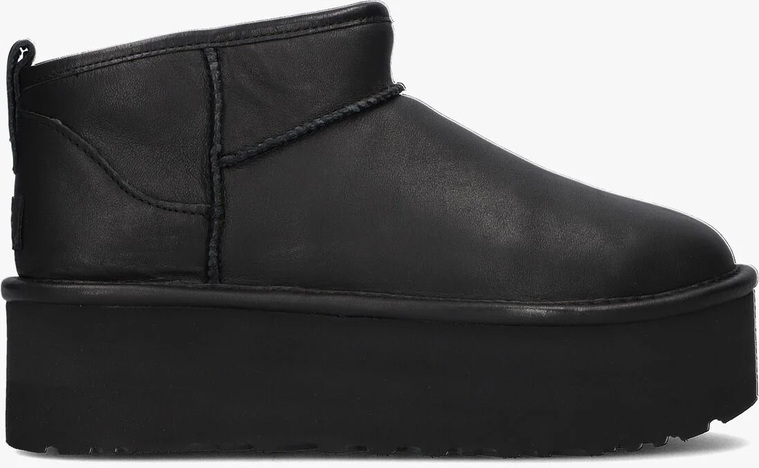 UGG zwarte ugg vachtlaarzen w classic ultra mini platform