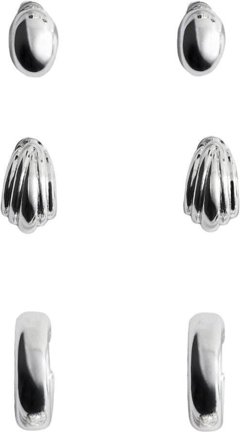 MANGO Mixed earrings set Silver