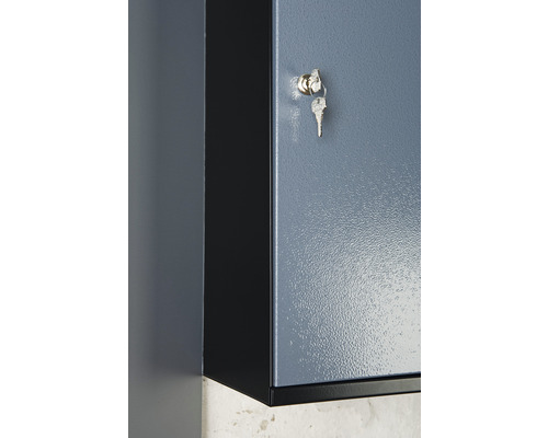 Küpper werkbank, gehamerd zilver, 1200 mm, 2 laden, 2 deuren