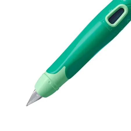 Schulfüller ergonomisch für Rechtshänder mit Standard-Feder M - STABILO EASYbirdy 3D Wildlife Special Edition in grün - inklusive Patrone