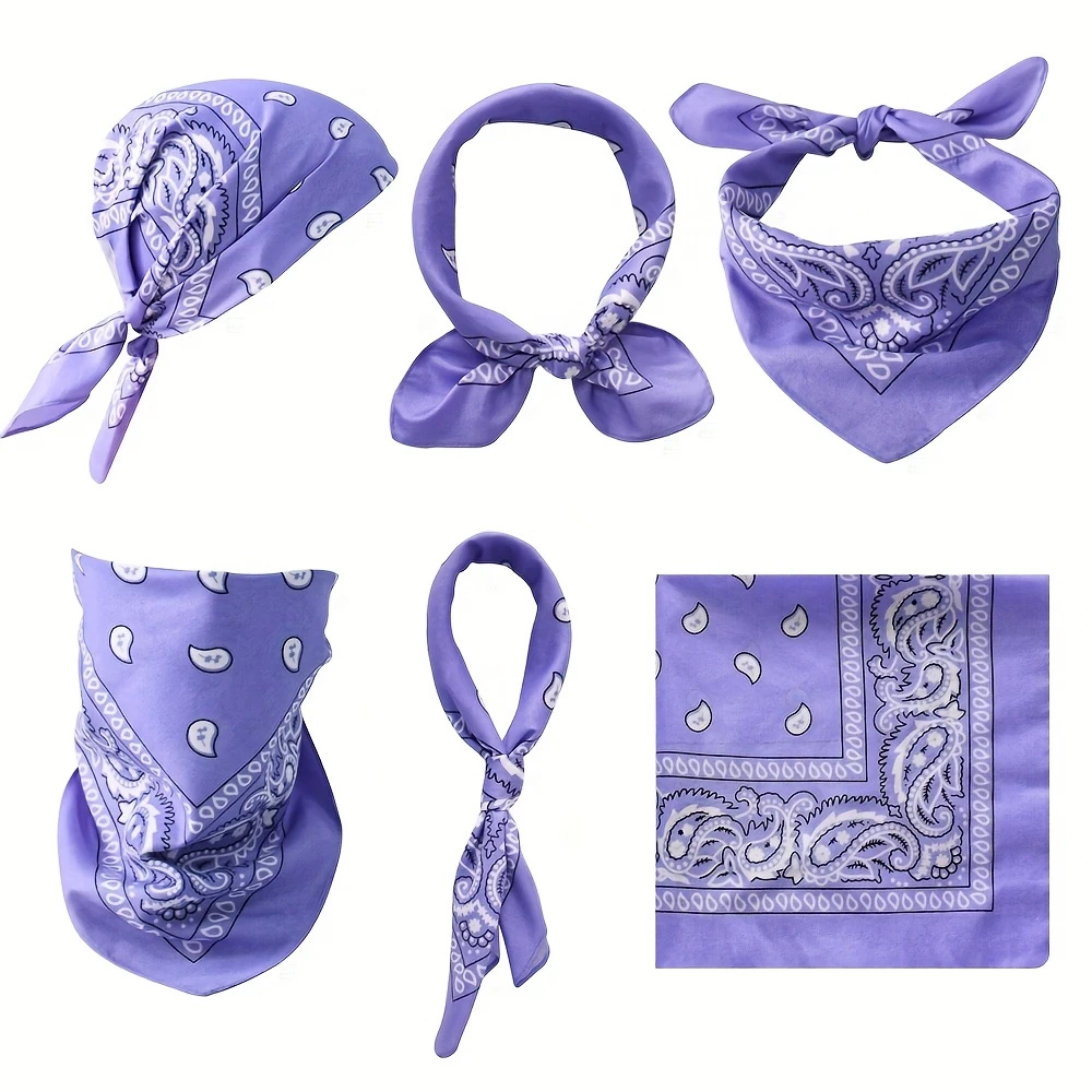 (20er Set) Unisex Haarband Haar Bandana Fashion Accessoire zum Binden Paisley Muster - Bunt