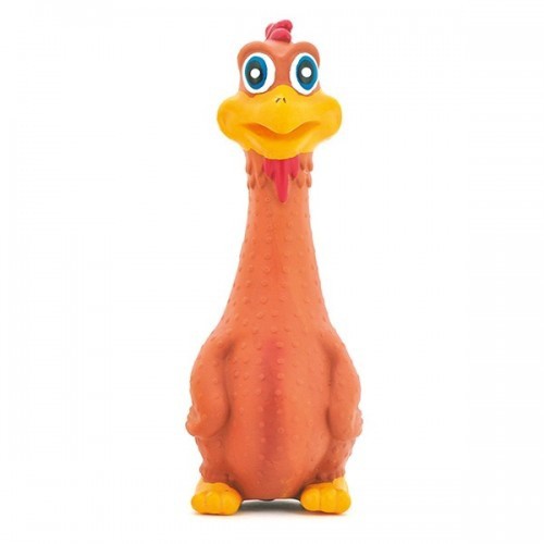 Galinha de látex marrom para cães