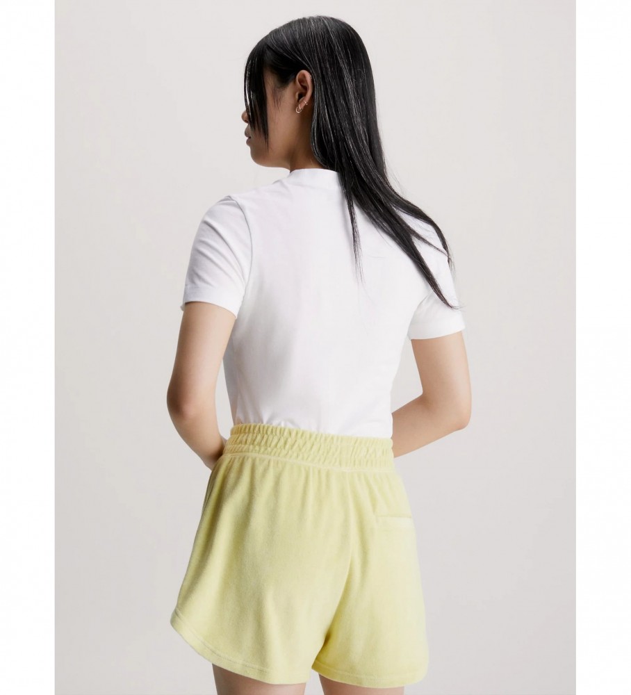 Camiseta Calvin Klein branca com monograma em algodão