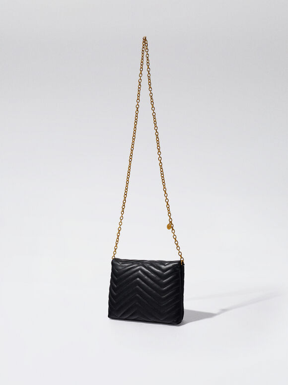 Bolsa de ombro acolchoada - Preta