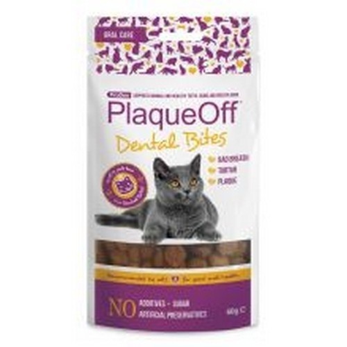 Petiscos para higiene dental de gatos com sabor natural