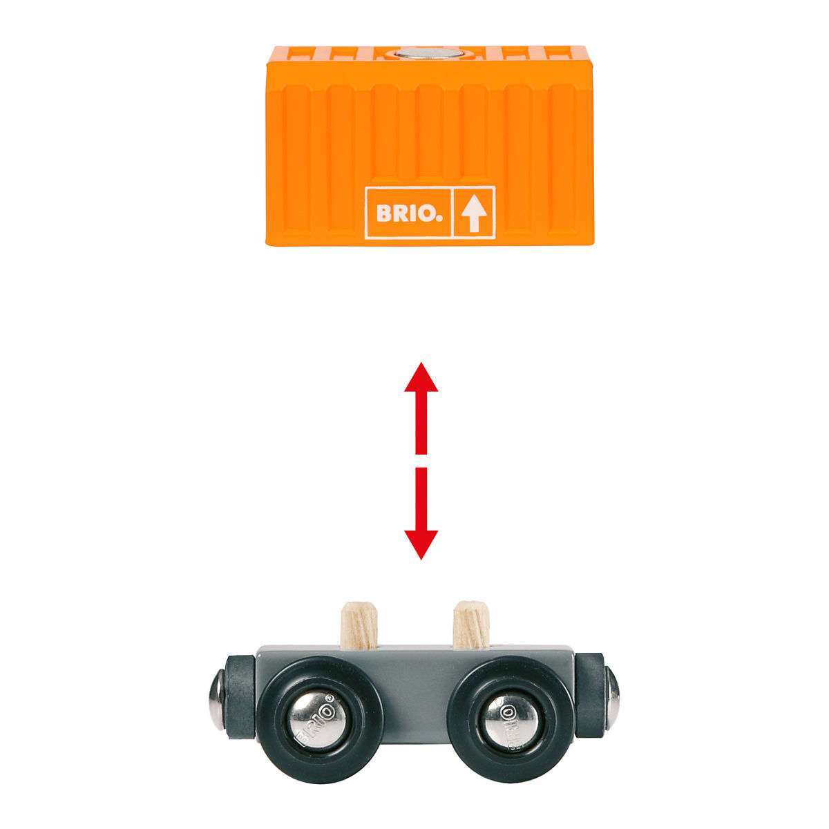 BRIO Spiel Güterzug mit drei Waggons