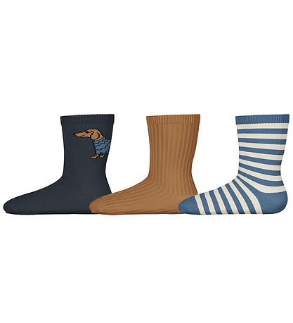 Name It Strømper - NmmLomy - 3-pak - Dark Sapphire/Almond/Corone