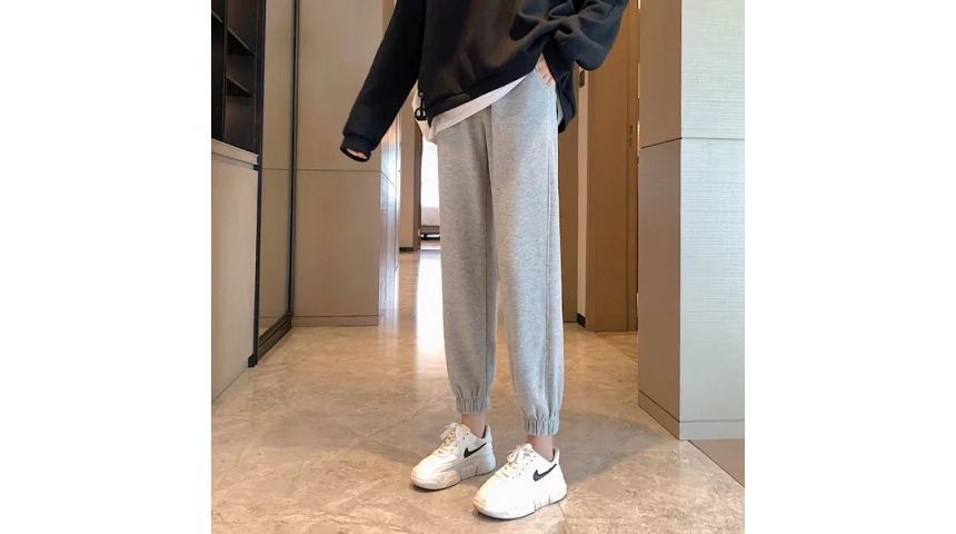 CRIBI - Mid Rise Effen Joggingbroek