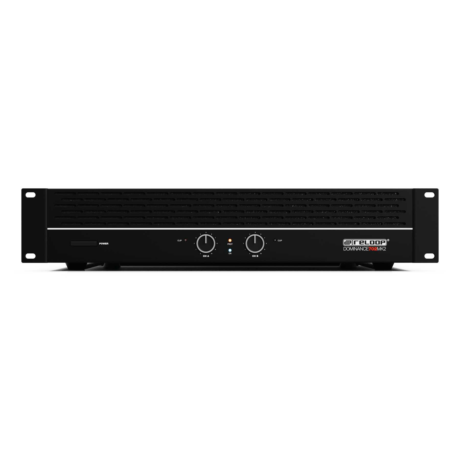 Reloop Dominance 702 MK2 versterker 360 Watt, 2x 120W @ 8 Ohm