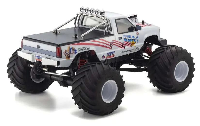 Monster Truck USA-1 VE, 4WD ARTR, 1:8<br>Neue Version des USA-1 Monstertrucks – stärker, solider, mehr Details und Brushless Power