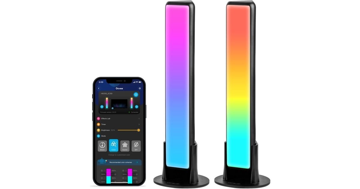 GoveeH6056 RGBICWW WiFi + Bluetooth Flow Plus Lichtbalken sfeerverlichting  (voor displays tot 45 inch)