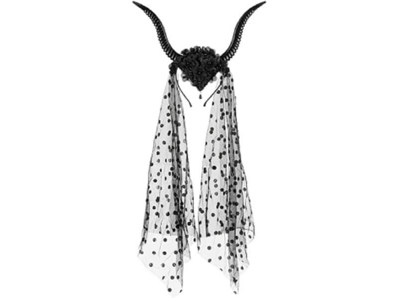 Partydeco Haarreif Teufelshorn 30 x 76 cm Haarreif für das Kosüm an Halloween und Fasnacht