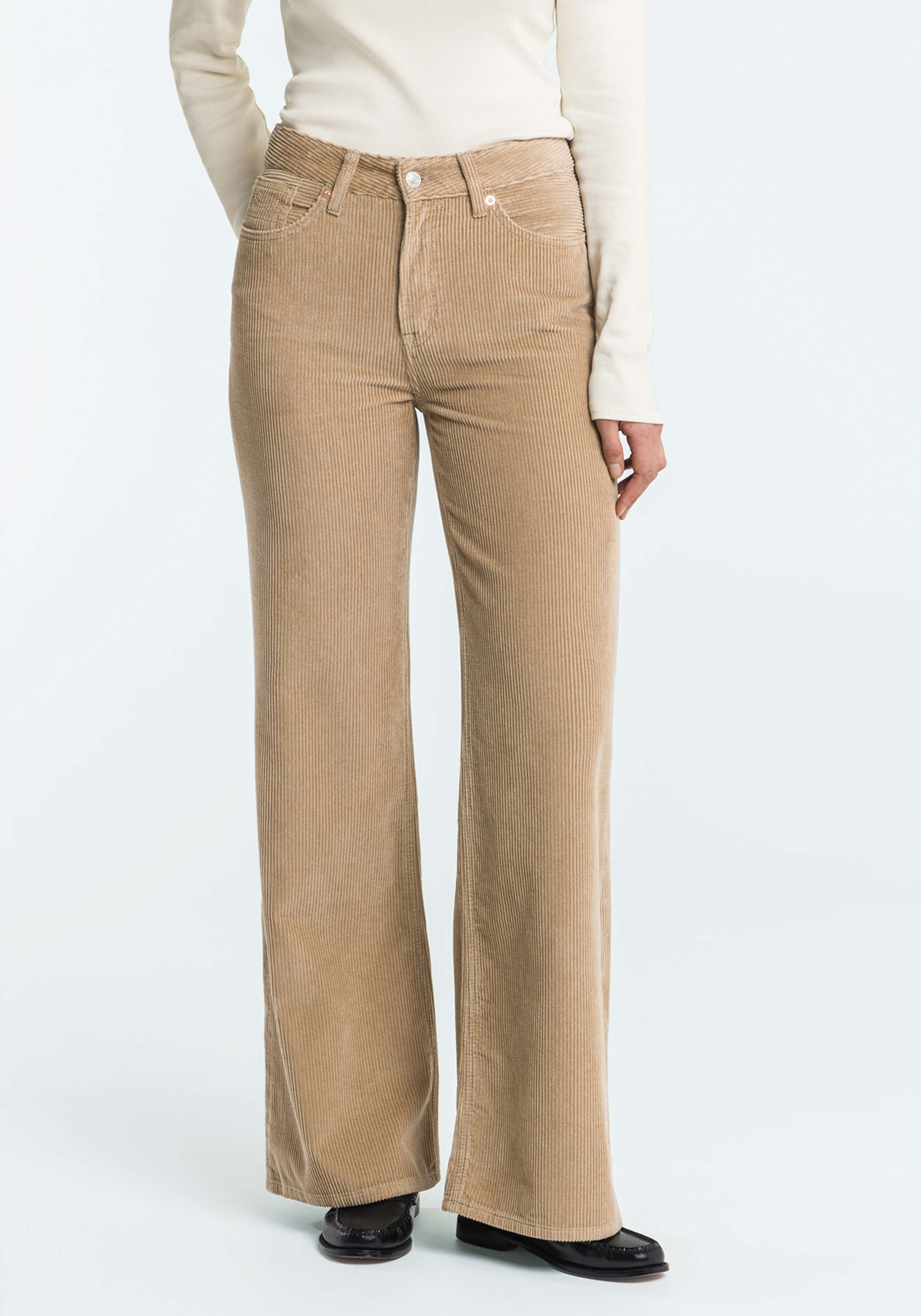 Kings Of Indigo Cord-Hose Jane Silver Mink