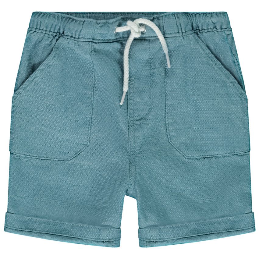 Bermuda en toile fantaisie pour bébé garçon - Bleu marine