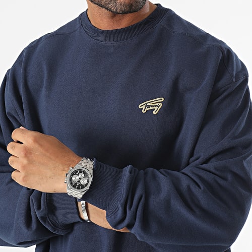 Sweat Crewneck Boxy Signature 7784 Bleu Marine