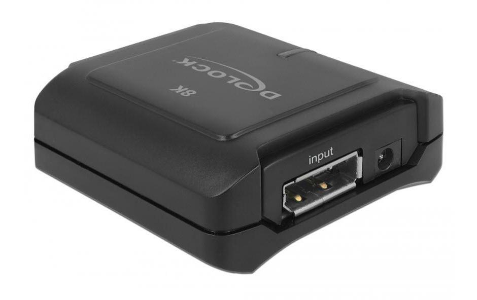 DisplayPort 1.4 Repeater 8K 30 Hz Kaskadierbar, schwarzDelock DisplayPort 1.4 Repeater 8K 30 Hz