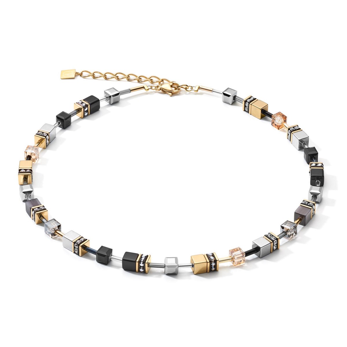 Collier Coeur de Lion gris doré