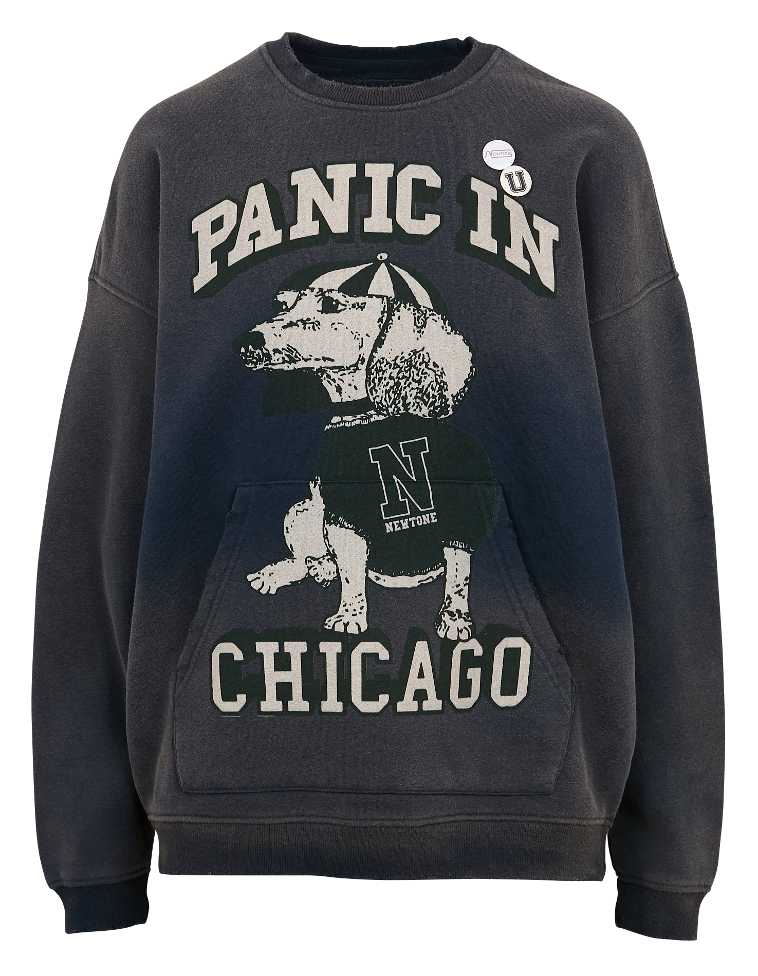 PIPER CHICAGO - Sweat imprimé en coton mélangé | Bleu