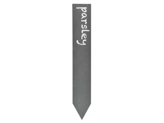 Set de 6 étiquettes à semis en ardoise - Gris - H 19,6 cm