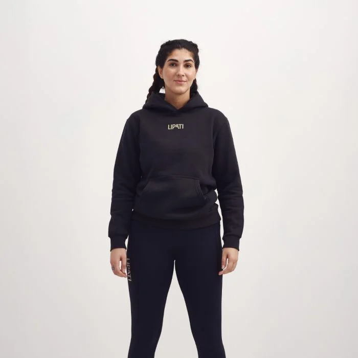 Lipati Dame Trøjer Not For Running Hoodie Sort