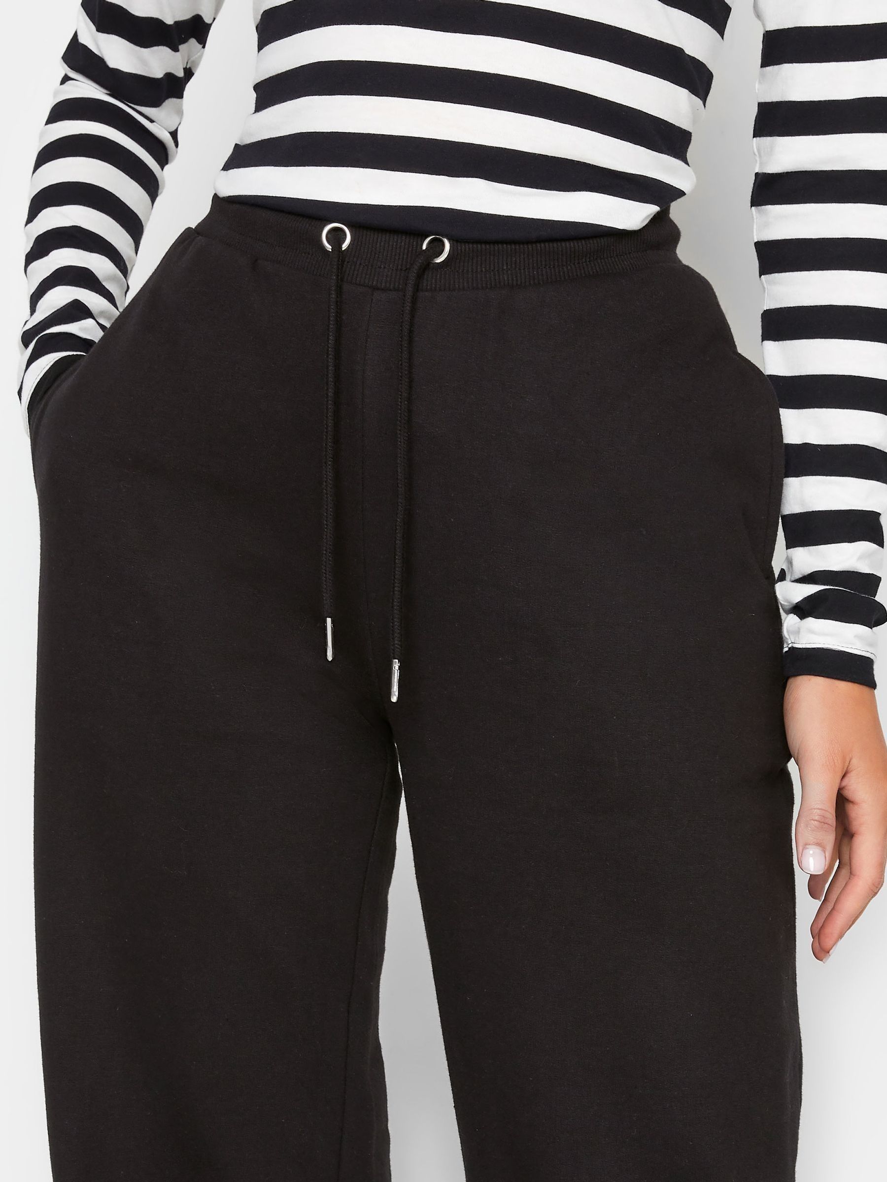Zwart - Long Tall Sally joggingbroek met wijde pijpen