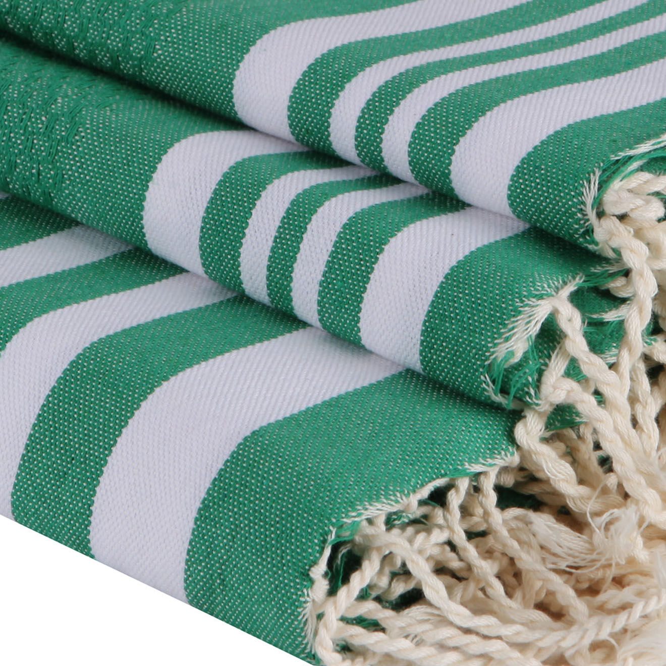 Febronie Foutas de bain Hamptons 3 pièces vert - 100x200 cm