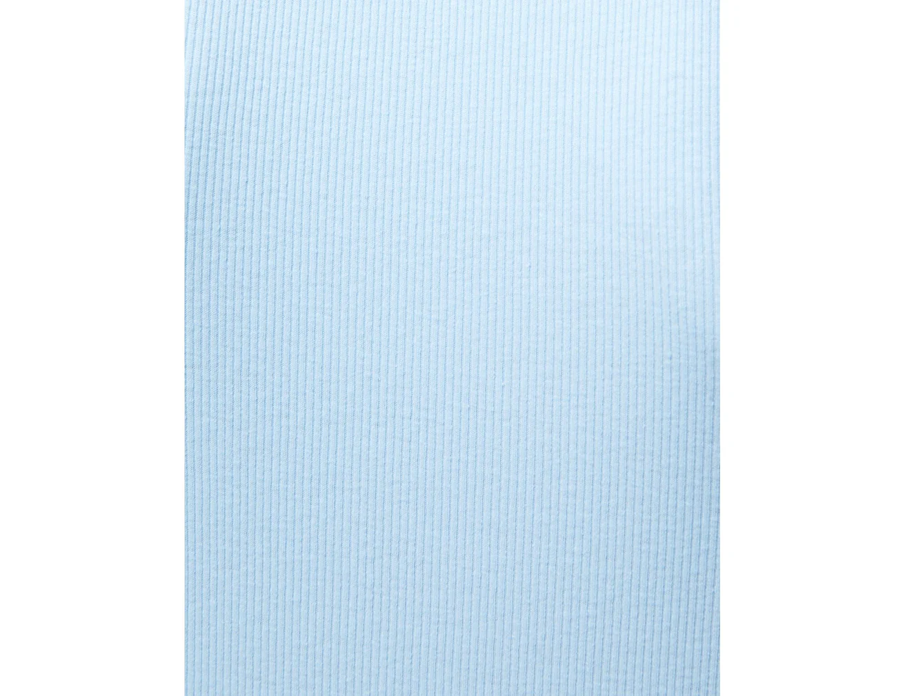 Tee-shirt côtelé basic bleu clair