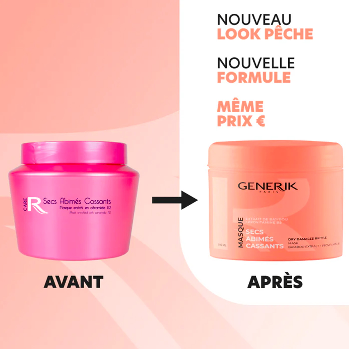 Masque Cheveux Secs/Abms/Cassants Generik 500 ML