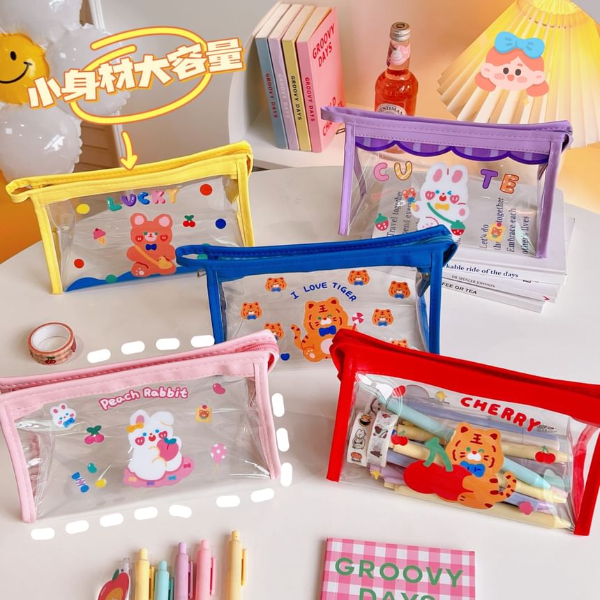 Bohod - Transparant PVC-etui met dierenmotief (verschillende ontwerpen)