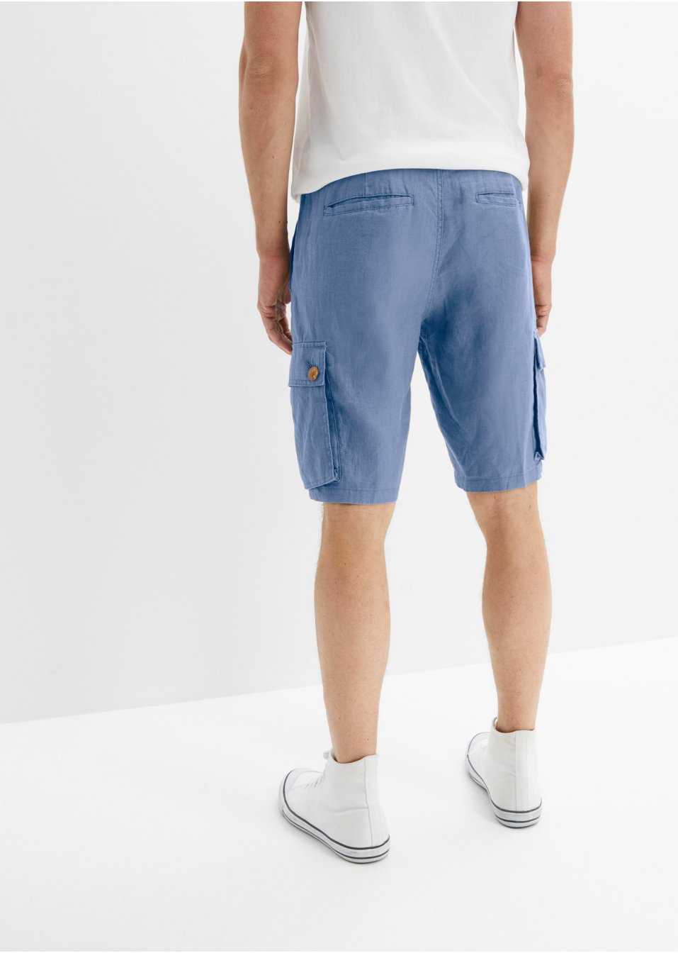Bermuda cargo en lin, Loose Fit