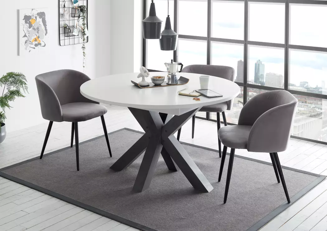 Esstisch mit Auszug Big System Ø 110/150 cm