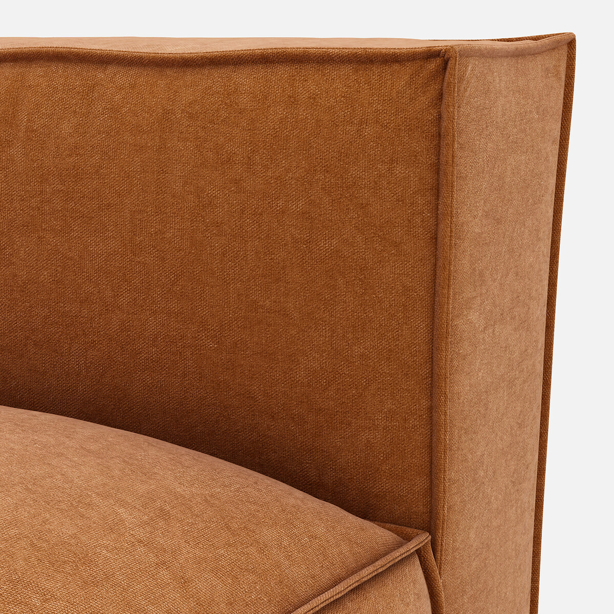 LA REDOUTE INTERIEURS<br>Sofá lounge esquerda, veludo texturizado, Seven