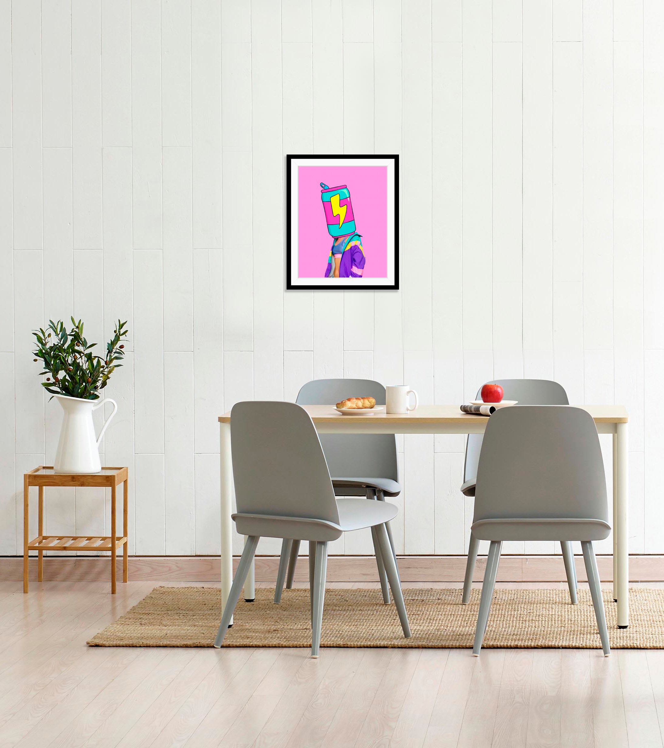 queence Bild »Energy« Frau | Kunst | Lebensmittel 1 Stk. tlg. HD Premium Poster-Druck inkl. Holzrahmen