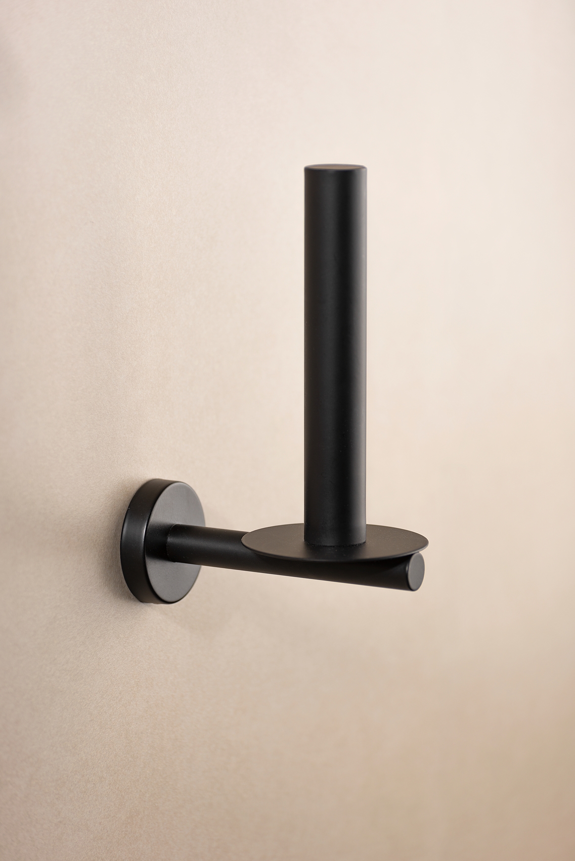 Wenko Bosio reserverolhouder RVS zwart mat
